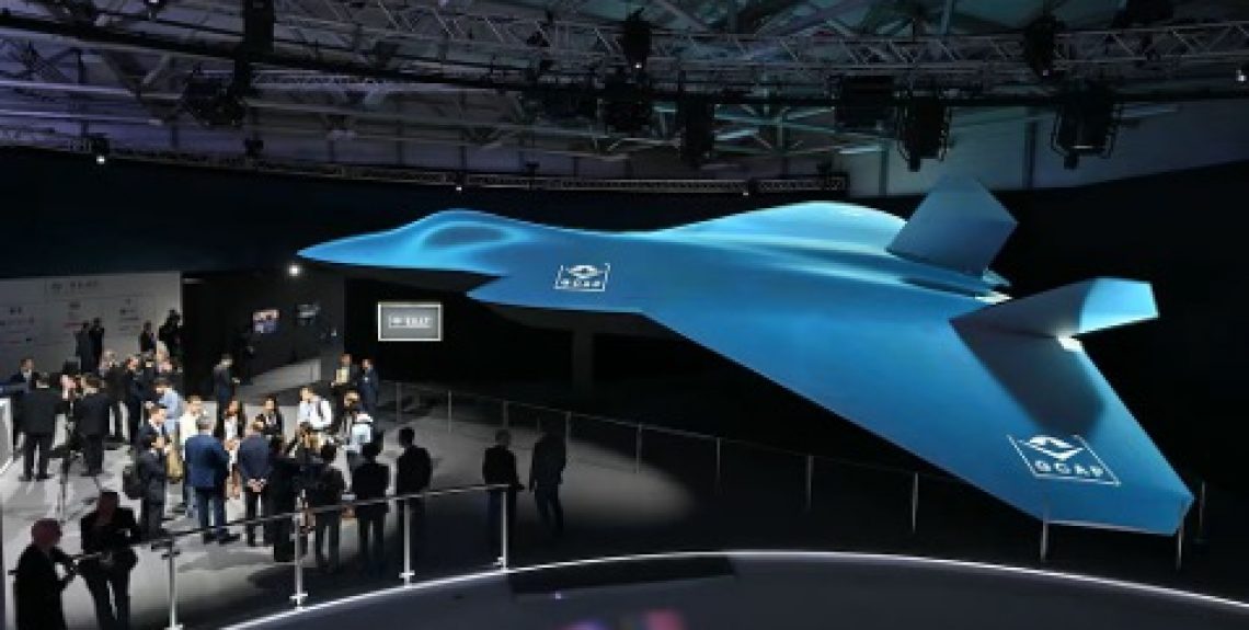 Source: Defense News. The Global Combat Air Programme (GCAP) 6th-generation mock-up (2024).